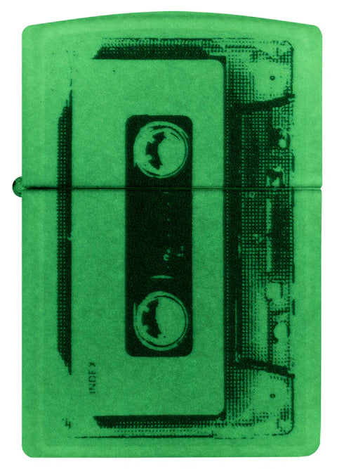 Zippo 46429 vžigalnik Cassette Tape, Glow in the Dark